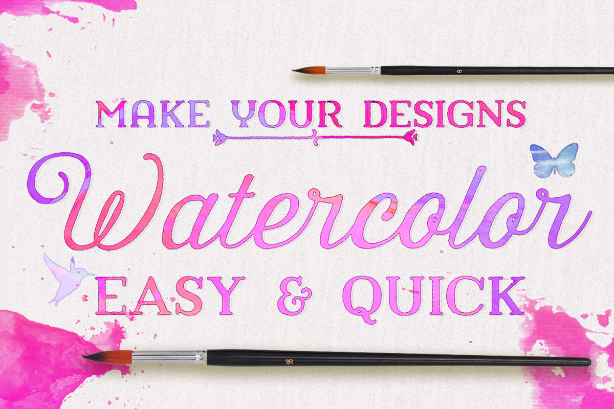 Watercolor - Make it Quick & Easy, a Layer Style Add-On by Creative Media Co (Photo 1 of 5)