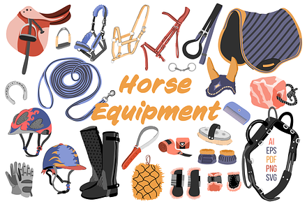 Horse Equipment Vector Pack