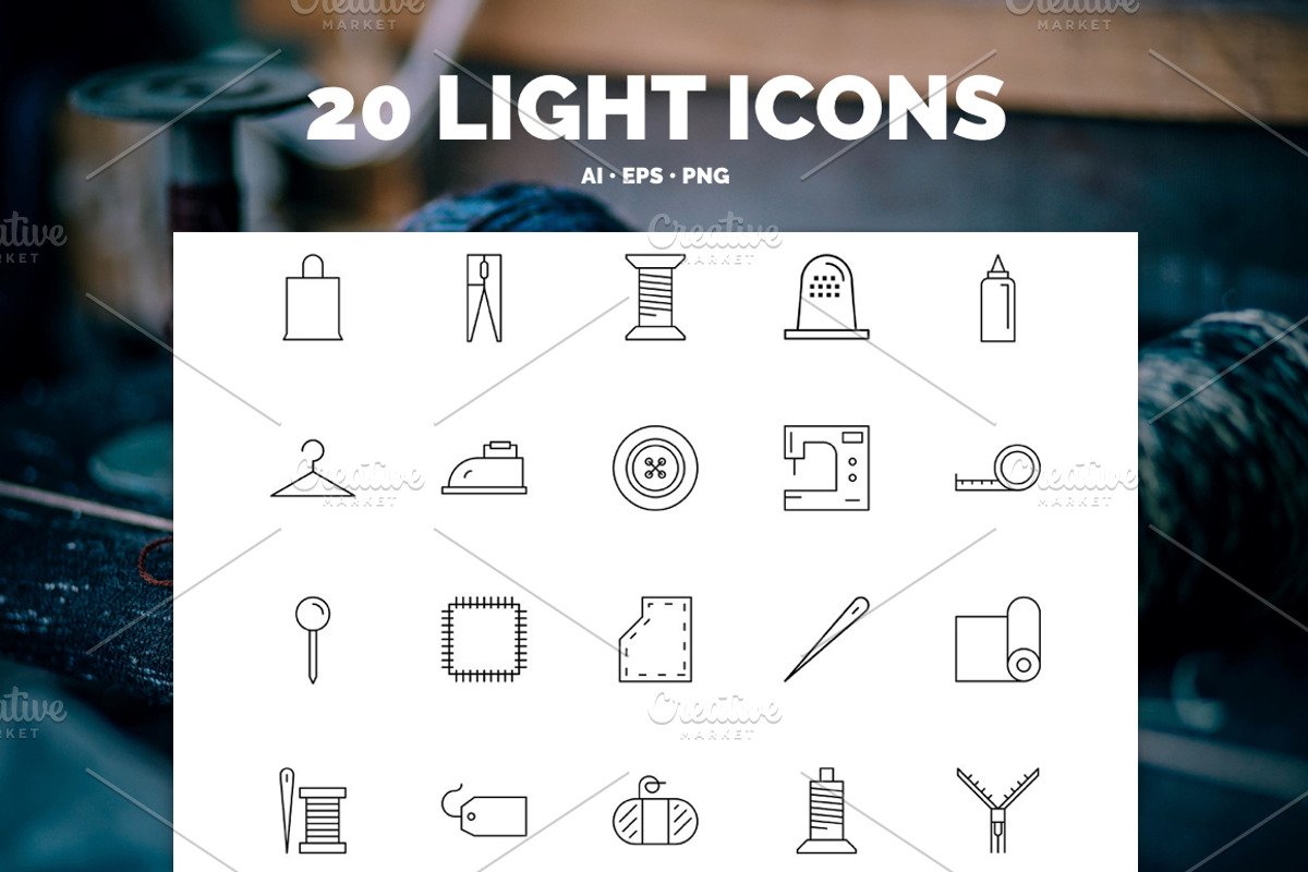 Premium »Sewing« Icons, an Icon by IconUncle (Photo 4 of 4)