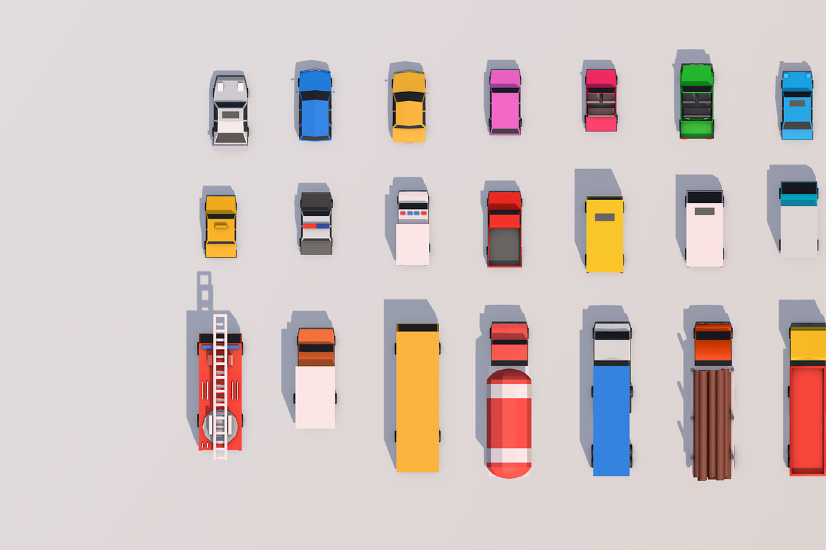 Polygonia City Cars Pack, a Cars & Vehicle 3D Model by Anton Moek (Photo 4 of 9)