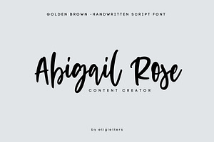 Golden Brown Handwritten Script