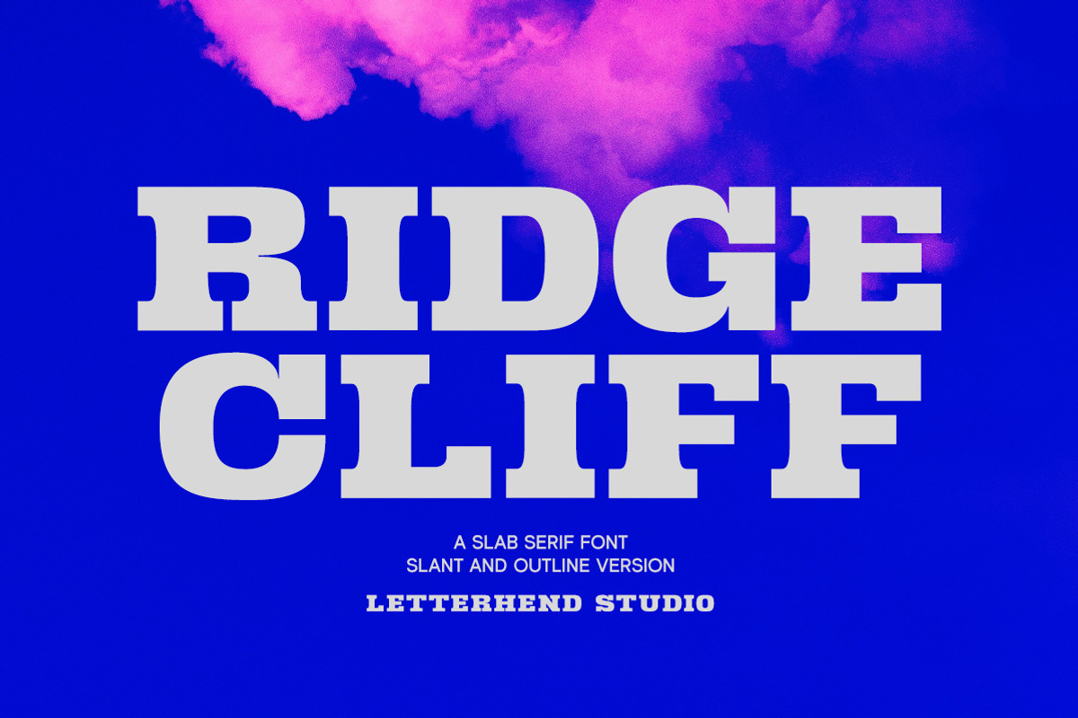 Ridge Cliff - Slab Serif Font, a Slab Serif Font by Letterhend Studio (Photo 1 of 10)