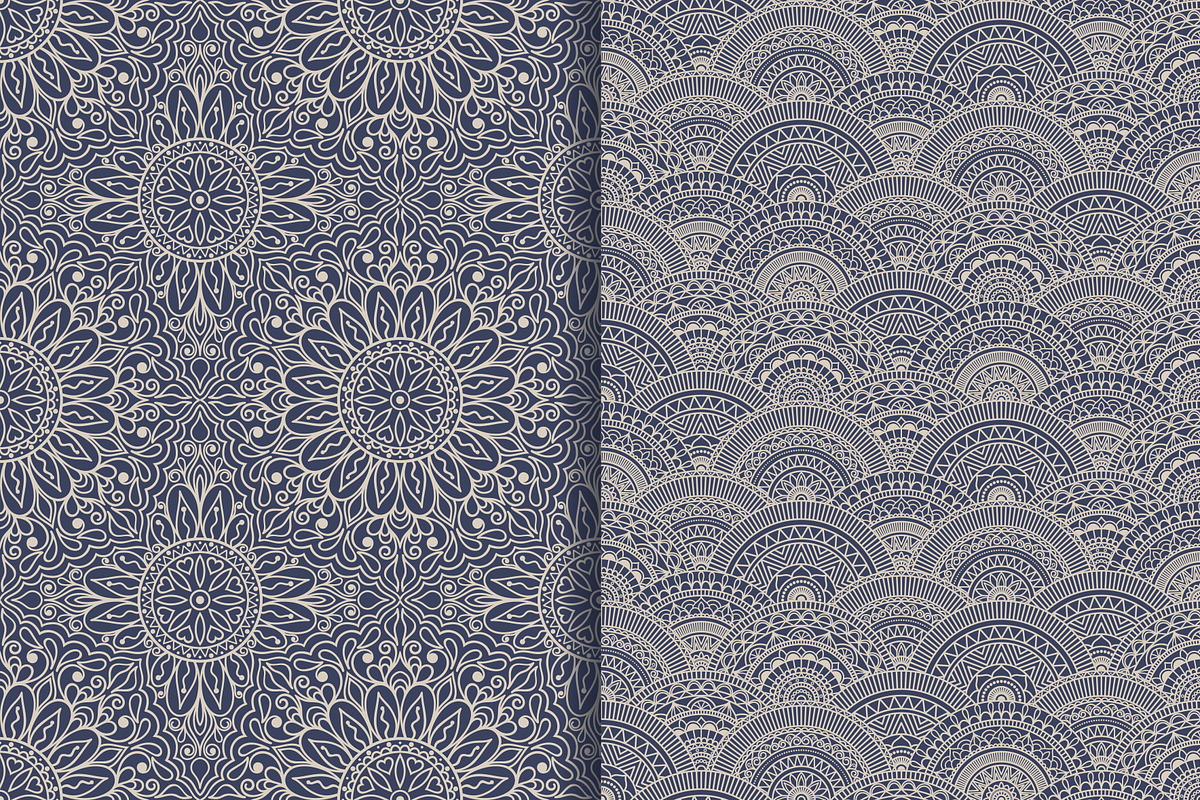 Set of 18 seamless pattern Mandala, a Pattern Graphic by NataLito (Photo 4 of 11)