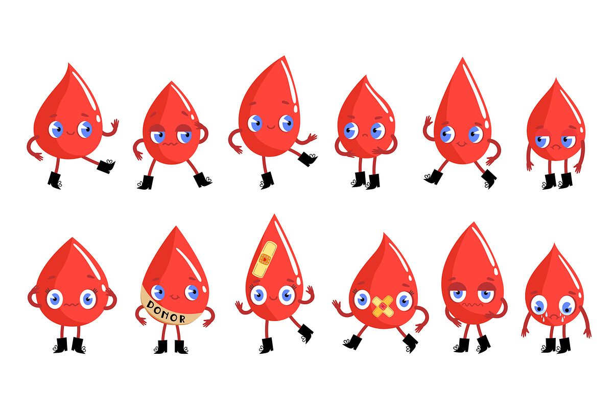 Blood Drop Characters Clipart Medic, a Healthcare Illustration by the_myro (Photo 2 of 14)