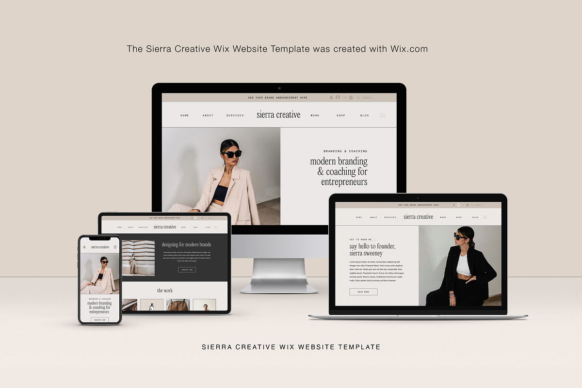 Sierra Coaching Wix Website Template, a Wix Template by Studio Luxe Creative (Photo 2 of 7)