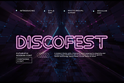 Discofest - Futuristic Modern Font, a Sans Serif Font by overlaytemplates (Thumbnail 1 of 5)