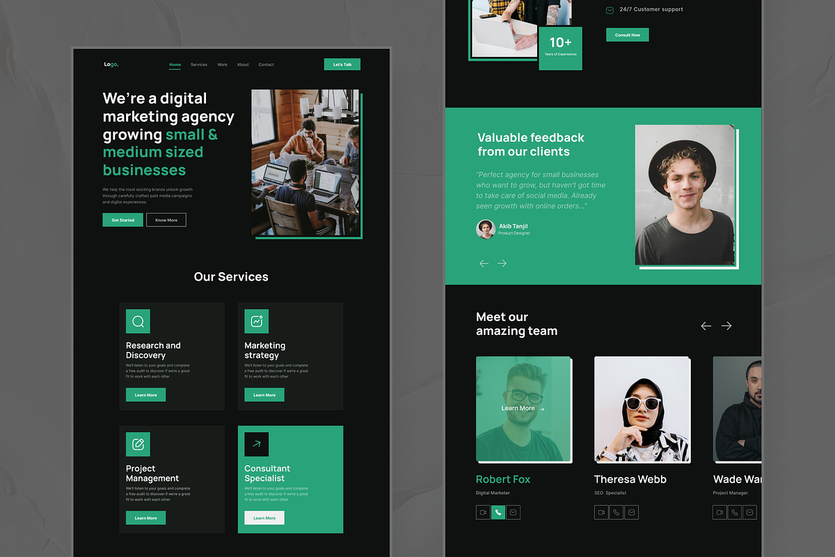 Digital Agency Landing Page Design, a Landing Page Template by Akib Tanjil (Photo 3 of 3)