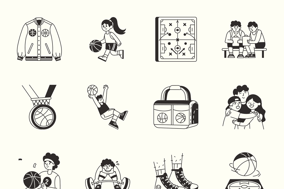 Basketball Illustration, an Outline Icon by Vectors Market (Photo 8 of 8)