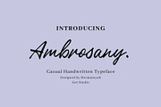 Ambrosany Script, a Script Font by Get Studio (Thumbnail 1 of 14)