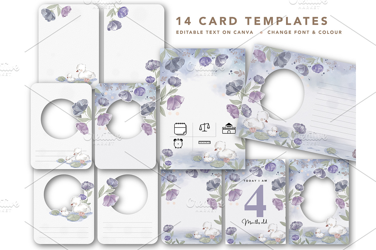 Cute duck Birth Announcement card, a Design Template by hanacrochetdesign (Photo 12 of 12)