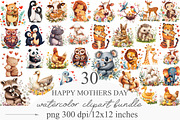 Happy Mother's Day Clipart, Animal, an Illustration by Designking (Thumbnail 1 of 5)
