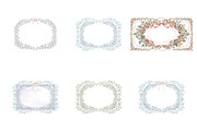 Watercolor Flower Frame Clipart, an Illustration by GatewayDesign (Thumbnail 3 of 3)