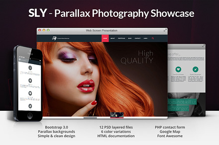Sly - Parallax Photography Showcase, a Bootstrap Template by DesignWP