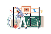 School teachers in classrooms set, an Education Illustration by PaperTrident (Thumbnail 2 of 23)
