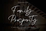Family Prosperity, a Handwritten Font by HATFSTUDIO (Thumbnail 1 of 8)