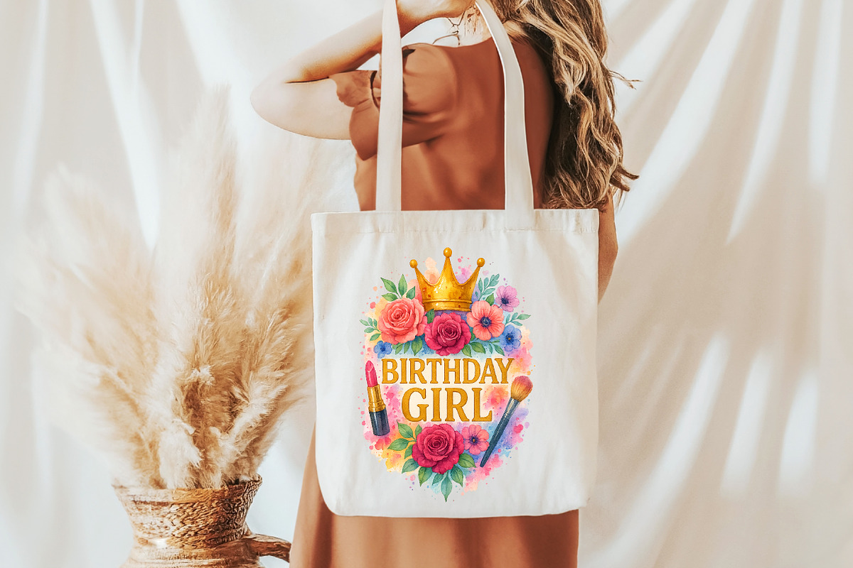 Birthday Girl, Floral Birthday Png, an Illustration by Libby Wishes (Photo 4 of 4)