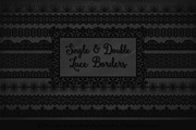 Black Lace Clipart Borders, an Illustration by Amanda Ilkov (Thumbnail 2 of 5)