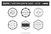 Honeycomb Geometric Badges Vector, a Templates & Theme by theBrandLab.io (Thumbnail 1 of 2)