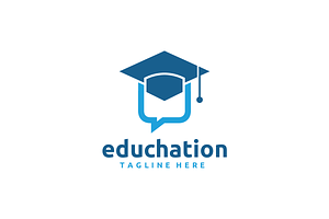 Education Chat Logo, a Branding & Logo Template by yopie