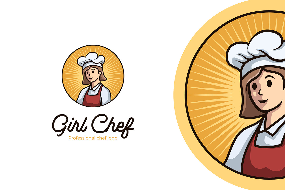 Women Chef Mascot Logo Design, a Branding & Logo Template by Agung_cs (Photo 1 of 2)