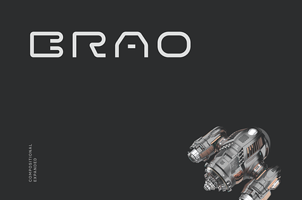 Brao Futuristic Tech Font, a Font by baqoos