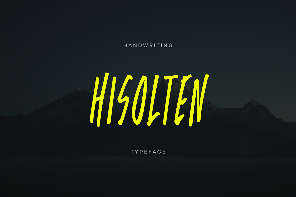 Hisolten - Uppercase Handwriting, a Handwritten Font by Aantebas (Photo 1 of 6)