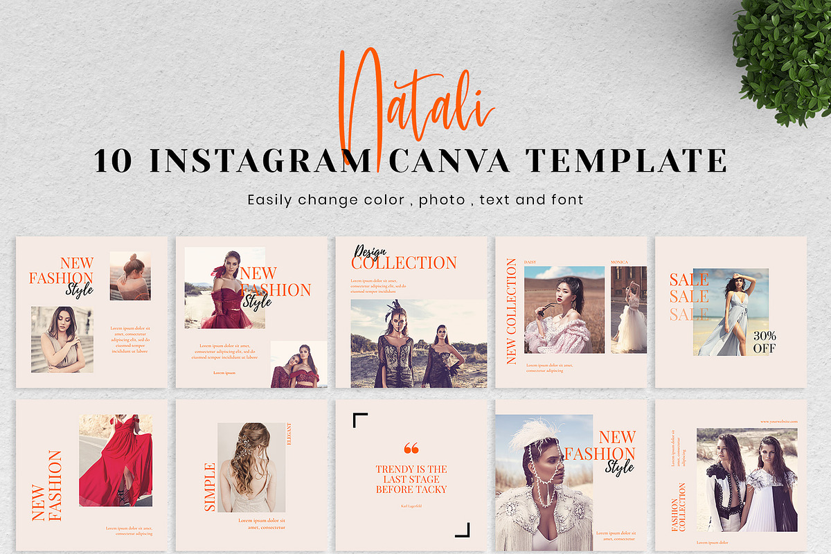 Canva Instagram Template Natali, a Social Media Template by Lythcreative (Photo 2 of 6)