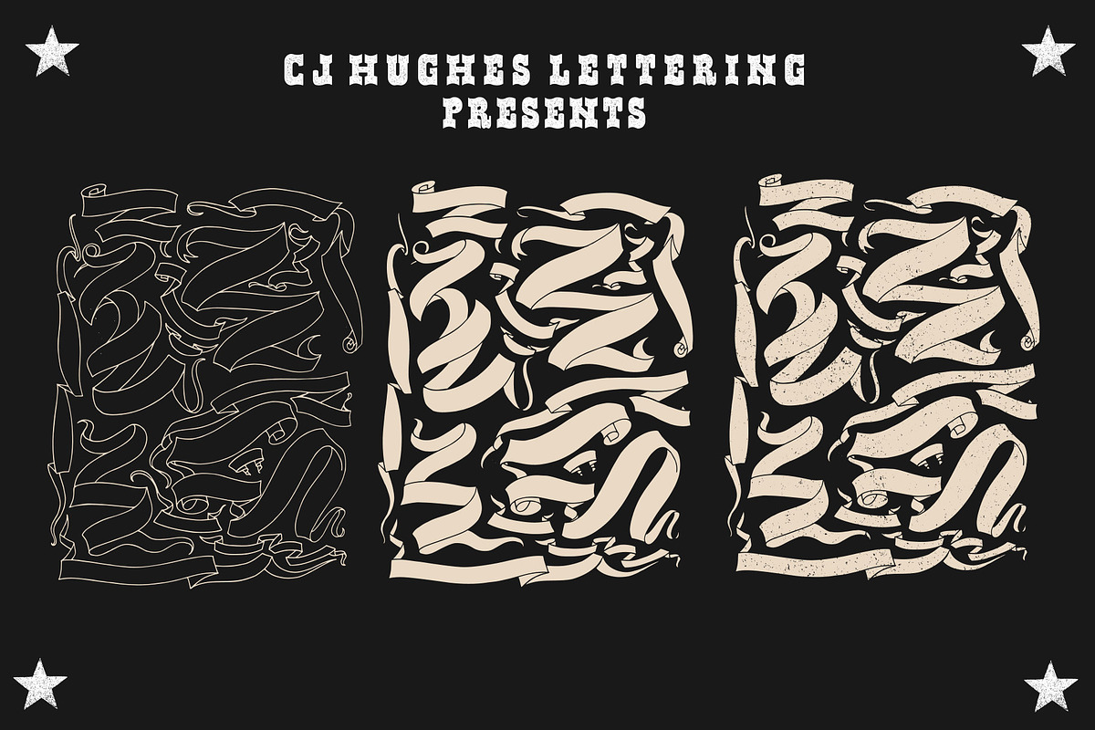 Hand Drawn Curly Banners, an Illustration by Texture Pics (Photo 1 of 4)