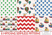 Transportation Clipart & Patterns, a Transportation Illustration by Amanda Ilkov (Thumbnail 3 of 3)
