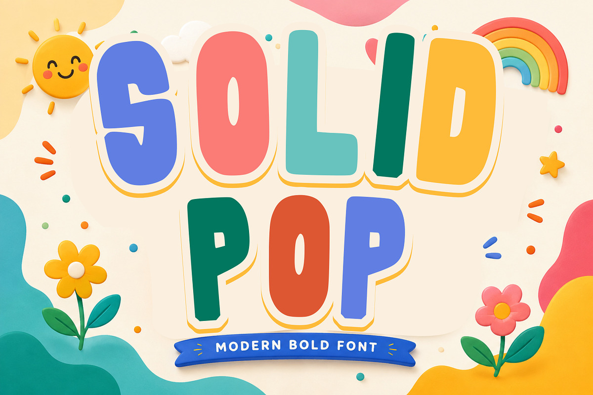 Solid Pop, a Sans Serif Font by Limited.studio (Photo 1 of 5)