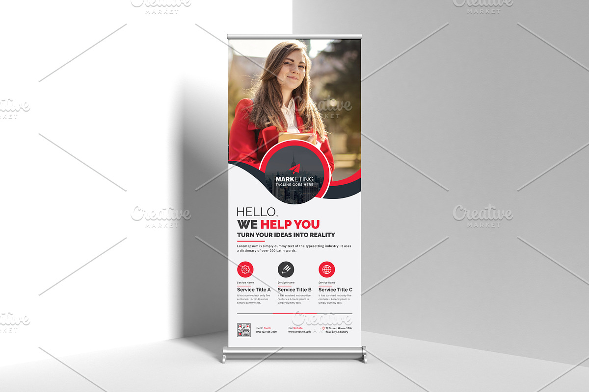 Corporate Roll Up Banner, a Marketing Template by GraphicsBurg (Photo 2 of 3)