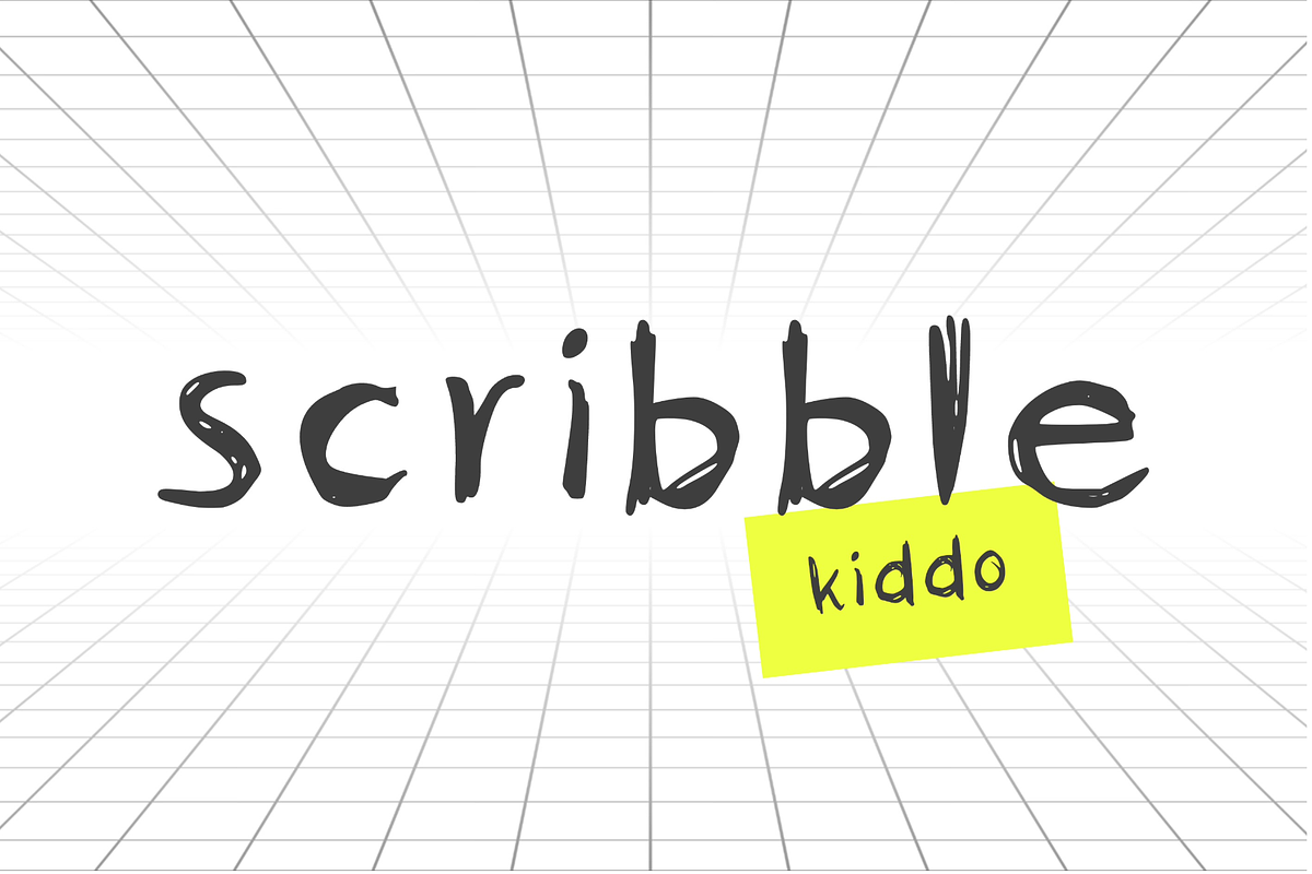 Scribble Kiddo Font, a Handwritten Font by Fonts by Srishti (Photo 1 of 4)
