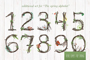 'Spring lettering' numbers, a Decorative Illustration by Cheeba Ribba Designs (Thumbnail 2 of 2)