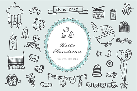 Hello Handsome! Clipart