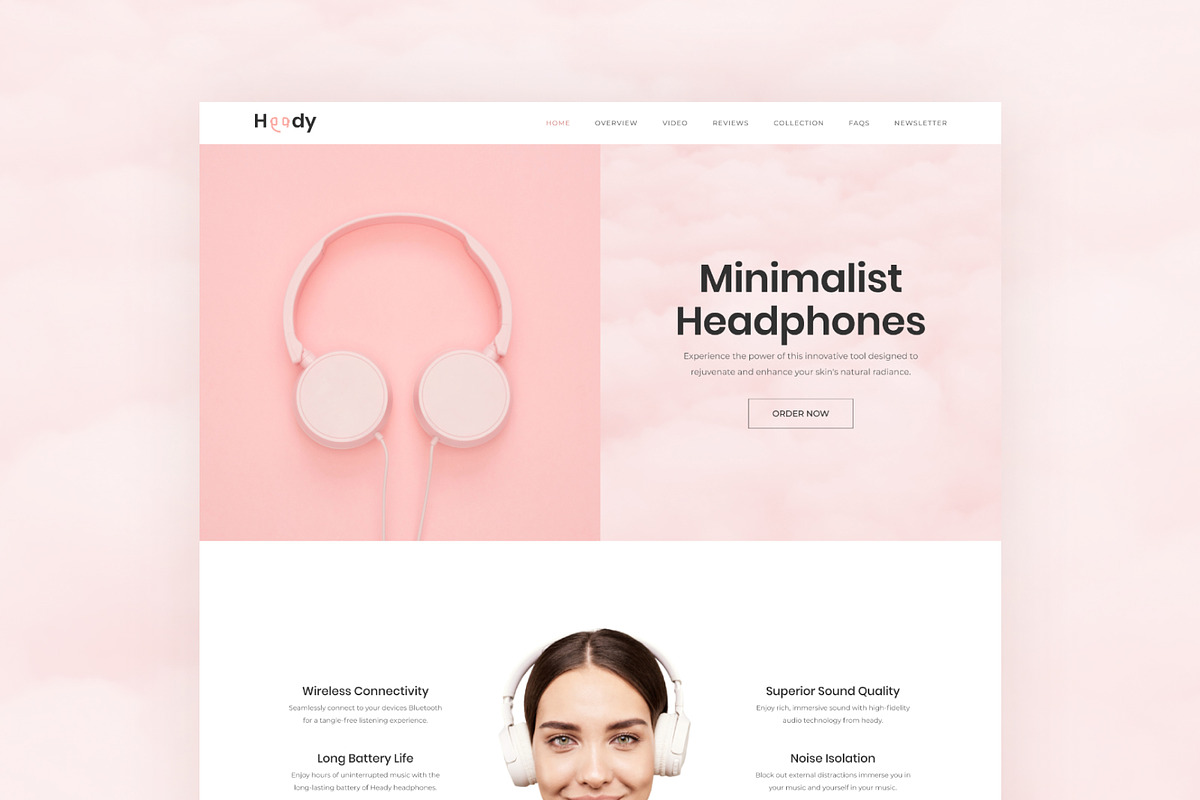 Heady - Single Product Landing Page, a Landing Page Template by TemplatesJungle