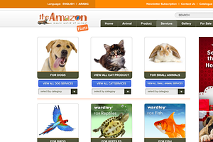 Amazon Pets Shop HTML Template