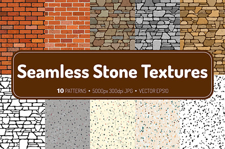 10 Seamless Stone Textures, a Texture Graphic by TAlex
