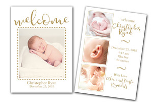 Welcome Birth Announcement Template, a Card Template by crystal.baier