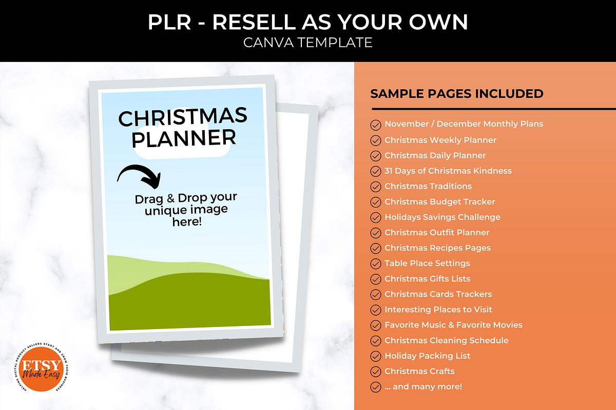 PLR Christmas Planner for Resellers, a Templates & Theme by Jennifer Magri Templates (Photo 4 of 8)