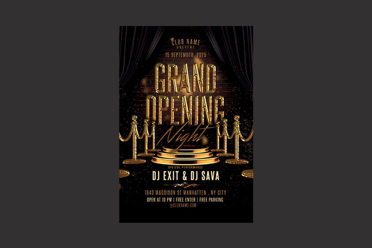 Grand Opening Flyer, a Flyer Template by DSGraphicDesign