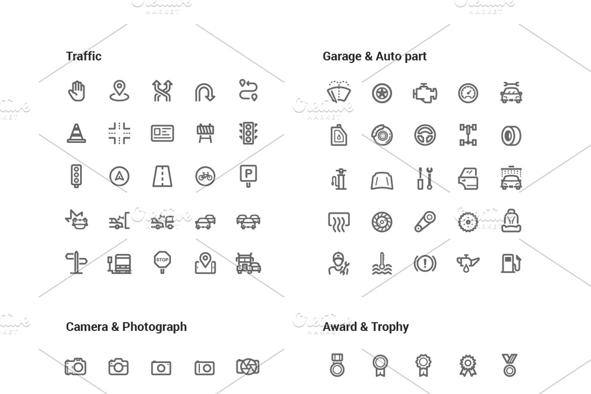 1500 Line Icons Pack, an Outline Icon by WORAKAMON Design Studio (Photo 7 of 18)