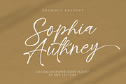 Sophia Authney, a Script Font by MJB Letters (Thumbnail 1 of 10)