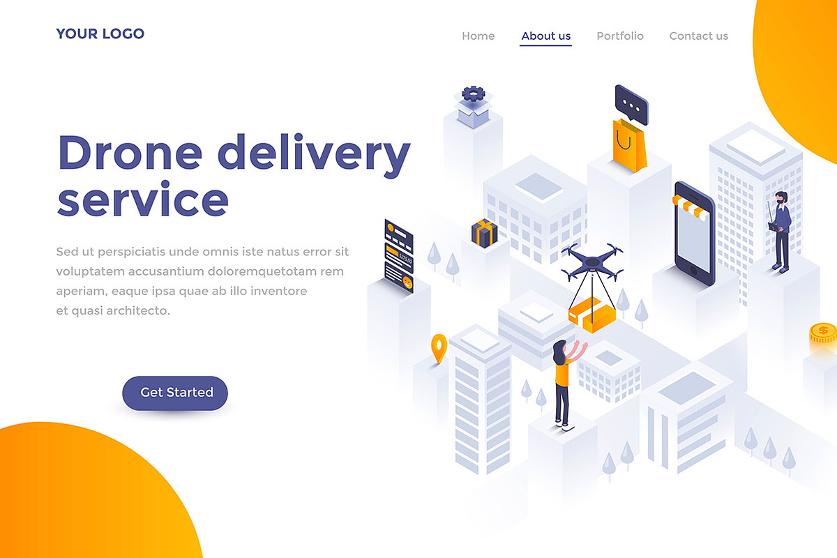 Landing Page templates, a Templates & Theme by Creative Graphics (Photo 3 of 12)
