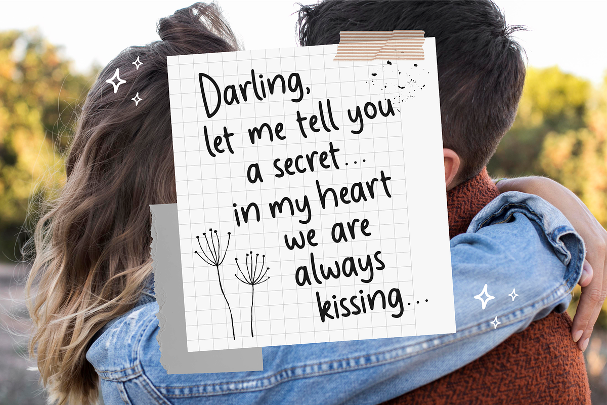 Luckymoon Charming Handlettered Font, a Sans Serif Font by Allouse Studio (Photo 3 of 10)
