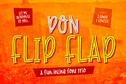 Don Flip Flap - fun inline font trio, a Font by Little Type Factory (Thumbnail 1 of 10)
