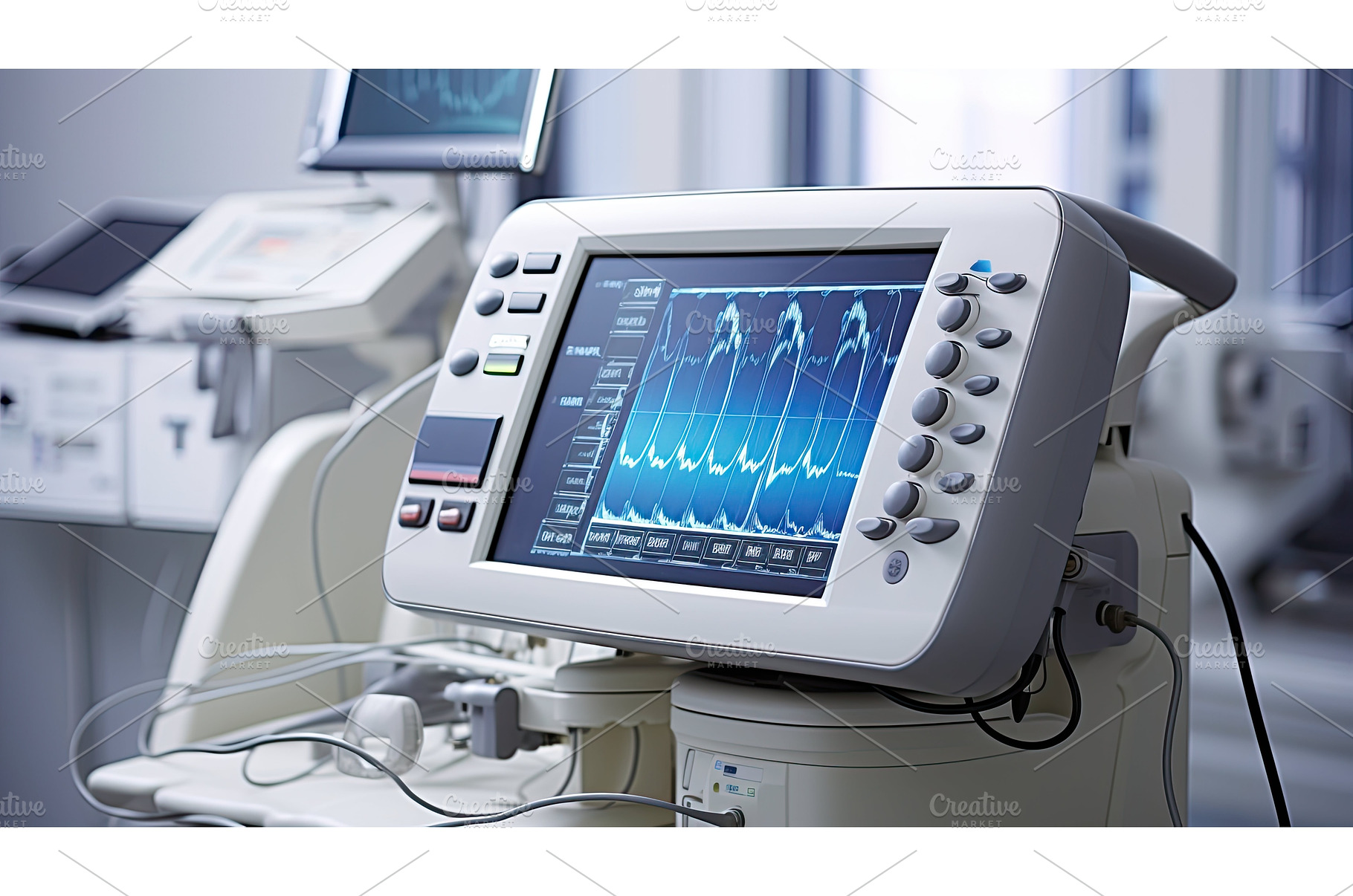 technology ultrasound equipment ai, a Health & Medical Photo by pikepicture