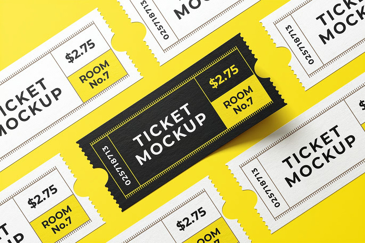 Ticket Mockup, an Advertising Mockup by zpackcreative (Photo 6 of 6)