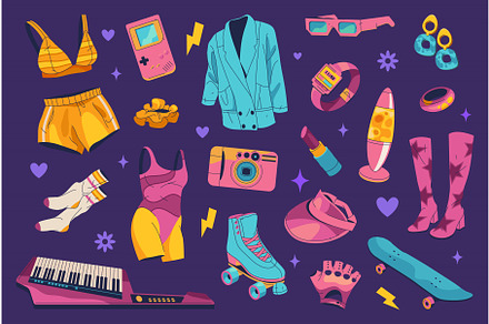 Set of vector icon of women items, an Object Illustration by Elegant Solution