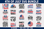 4th of July SVG Bundle, a Graphic by akazaddesign (Thumbnail 1 of 5)