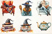 Watercolor Cozy Halloween Clipart, an Illustration by Rose Art (Thumbnail 3 of 7)